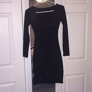 Black front cross dress